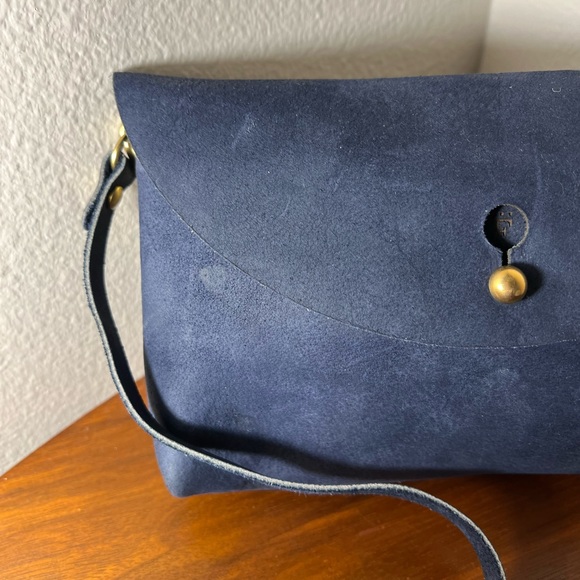 Form Function Form Penney Clutch Latigo Baltic Blue Suede Leather - Picture 3 of 15